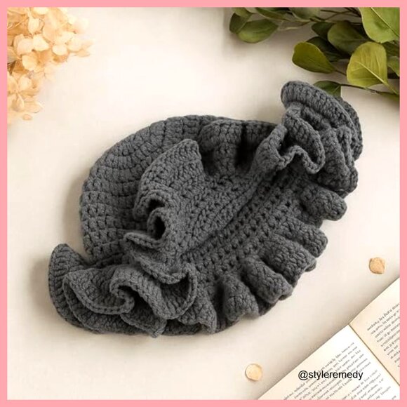 Crochet Bucket Hat Women Knit Floppy Cap Handmade Beanie Outdoor Travel main image 6